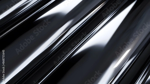 Obraz Sleek and polished chrome texture reflecting light