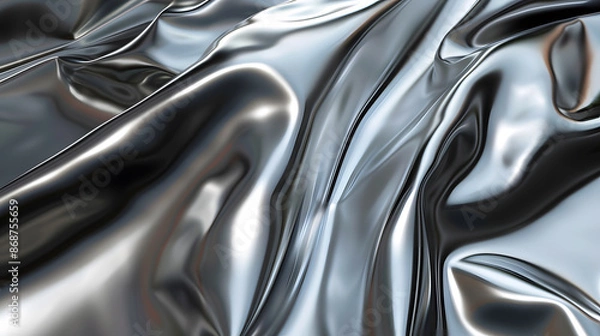 Obraz Sleek and polished chrome texture reflecting light
