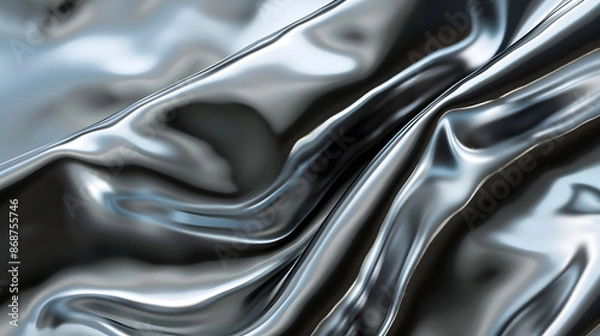 Obraz Sleek and polished chrome texture reflecting light