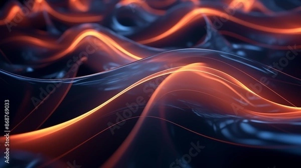 Fototapeta Abstract digital background. Can be used for technological processes, neural networks and AI, digital storages, sound and graphic forms, science, education, etc