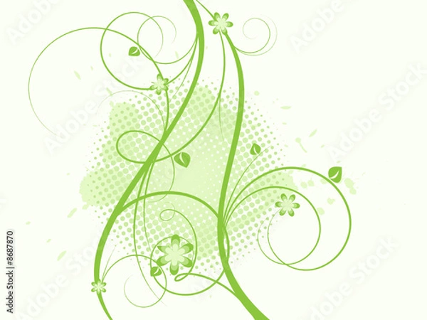 Fototapeta floral grangy abstract vector, elements for design.