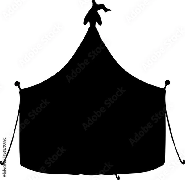Fototapeta circus tent illustration isolated on transparent background. 