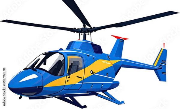 Obraz Flying Helicopter transparent background