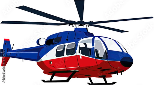 Obraz Flying Helicopter transparent background