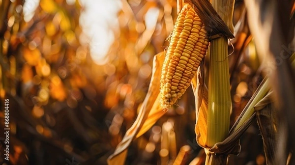 Obraz Corn Cob Hanging from Stalk