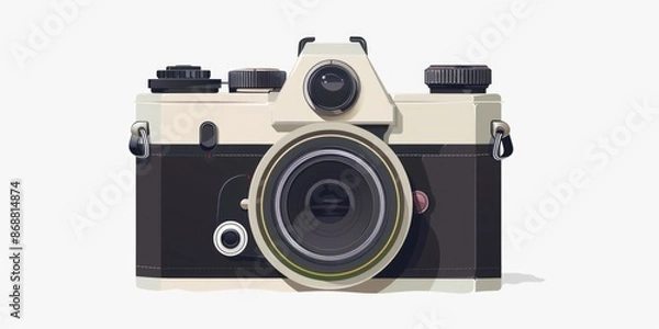 Obraz Camera lens on white background