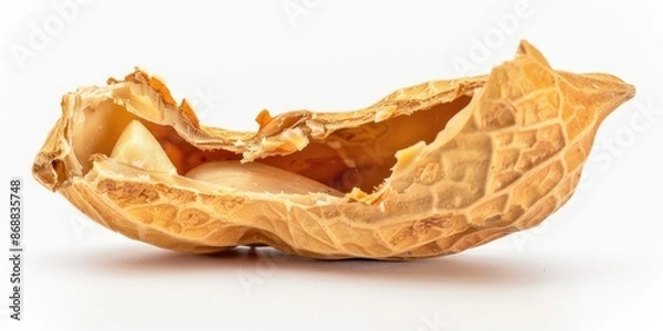 Obraz A single peeled peanut sitting on a white surface