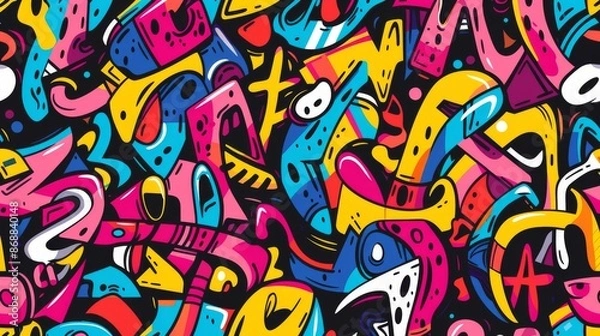 Obraz Abstract Colorful Graffiti Pattern