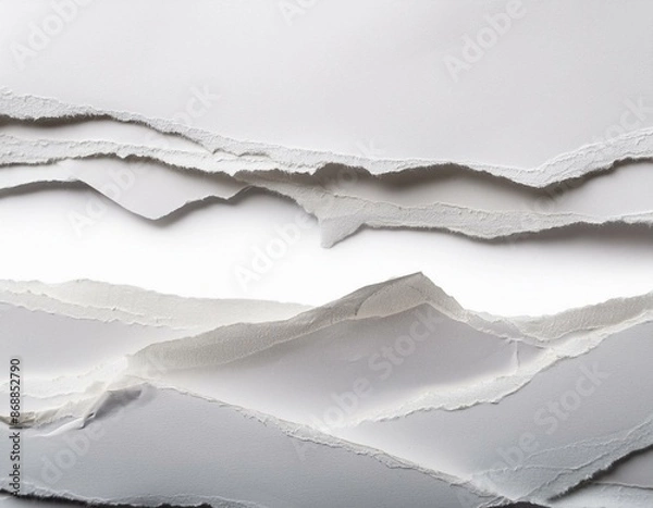 Fototapeta The image is a close up of a piece of paper with a lot of rips and tears