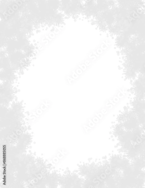 Obraz snowflake winter border frame isolated on transparent background  illustration