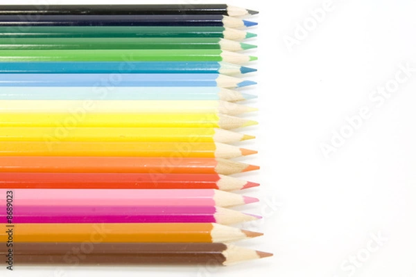 Fototapeta colorful pencils isolated