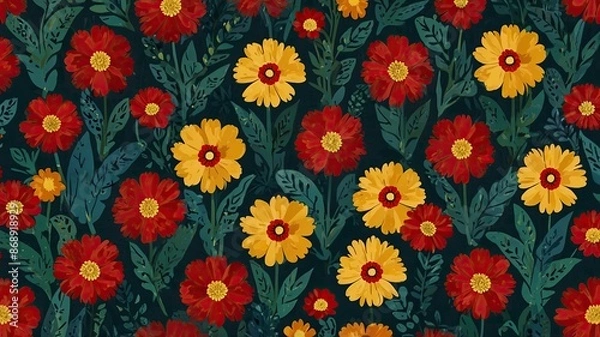 Fototapeta Pattren foral and flower texture background generate ai