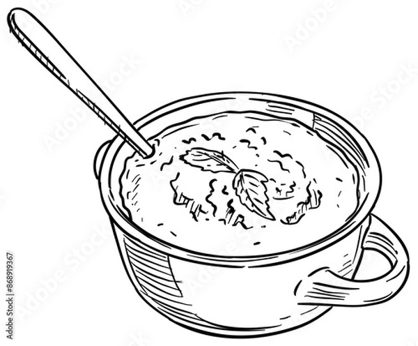 Obraz soup handdrawn illustration