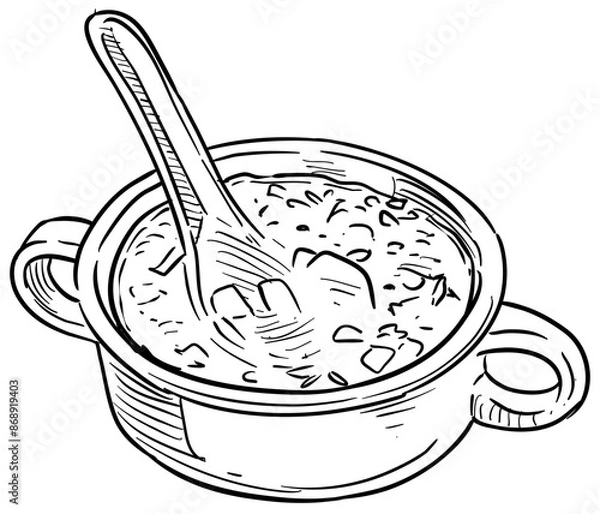 Obraz soup handdrawn illustration
