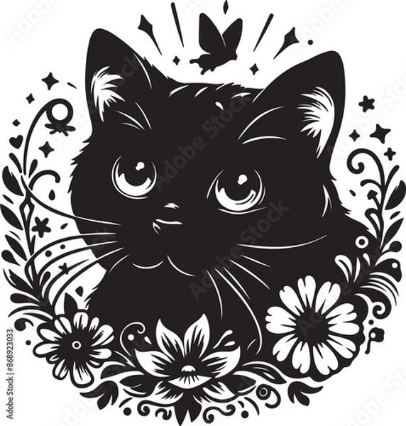 Obraz cat vactor style illustration 2024