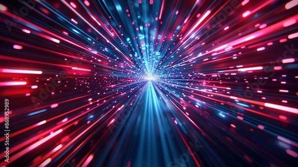 Obraz High-Speed Global Data Transfer: Tech Abstract Background