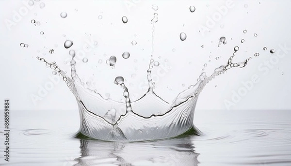 Obraz water droplets against a white background.