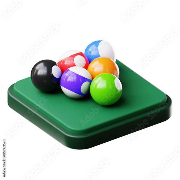 Obraz 3d billiard ball 