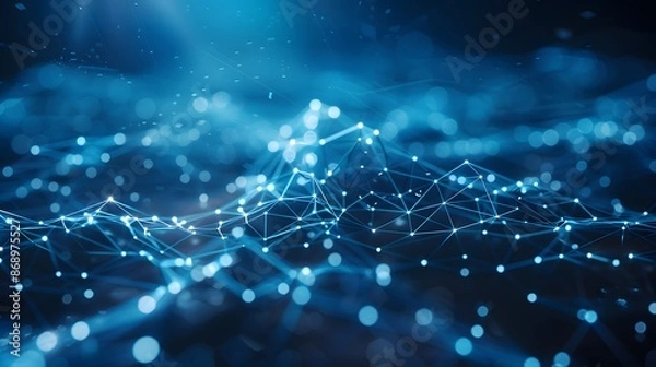 Fototapeta blue plexus background