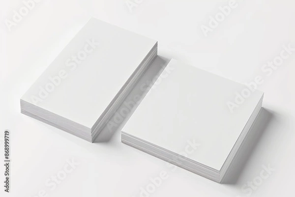 Fototapeta Business card mockup on isolated white background created with generative AI