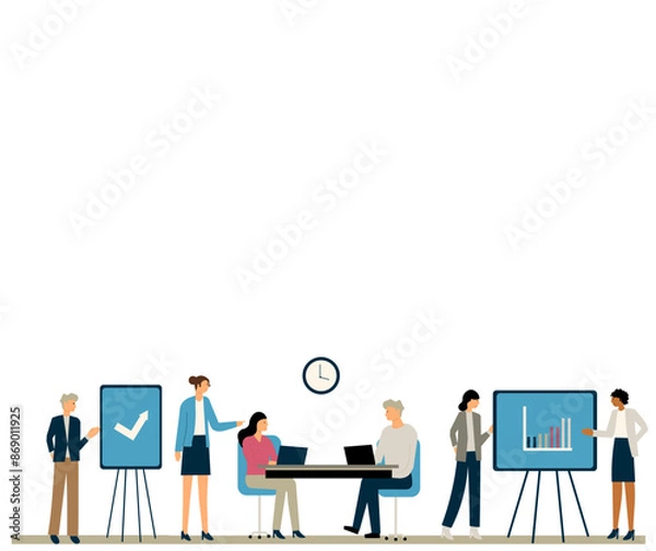 Fototapeta Diverse Team in Business Strategy Discussion