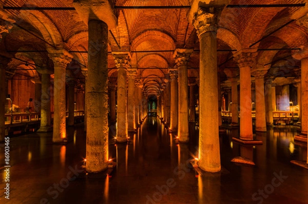 Obraz Underground Basilica Cistern, Istanbul, Turkey