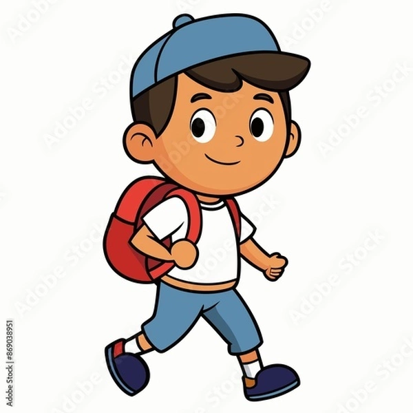 Obraz cartoon child running
