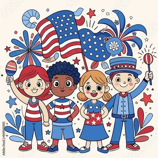 Fototapeta fourth of july