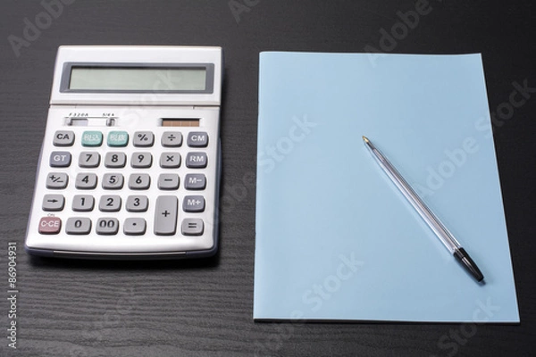Fototapeta 電卓とノート