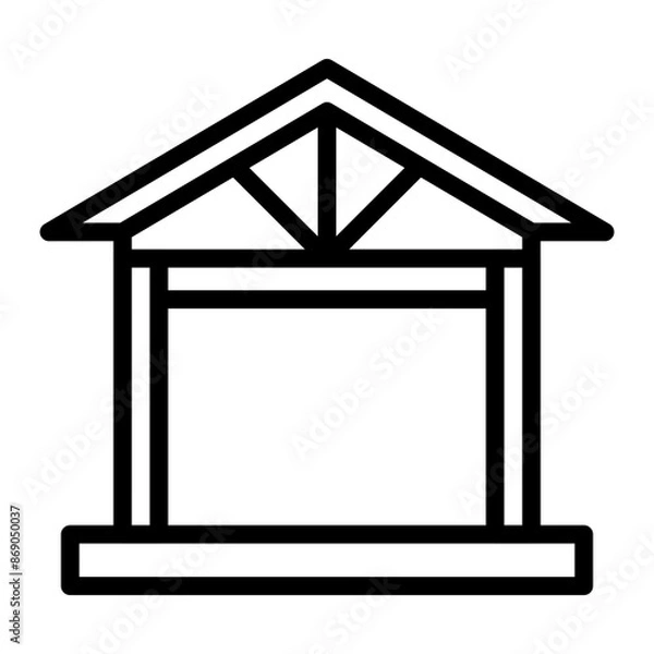 Obraz Pavilion Line Icon Design