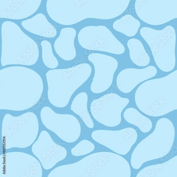 Fototapeta Seamless pattern for blue bubbles