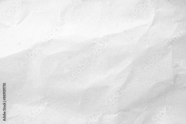 Fototapeta White recycled craft paper texture as background. Grey paper texture.