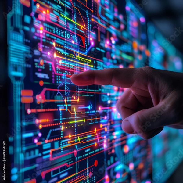 Fototapeta Technology with Ai