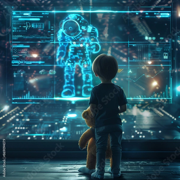 Fototapeta Technology with Ai