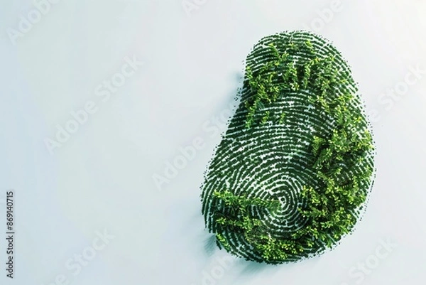Fototapeta Green Fingerprint: A Symbol of Nature's Impact