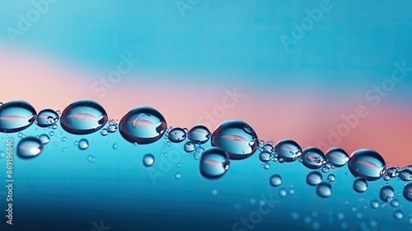 Obraz Water drops or oil bubbles