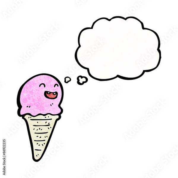 Obraz cartoon ice cream cone