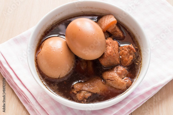 Obraz Eggs with chicken drumstick