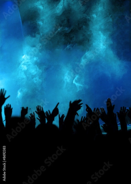 Obraz Blauer Nebel im Konzert