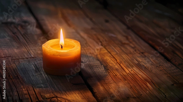 Obraz Candles burning on the table, emitting a warm glow