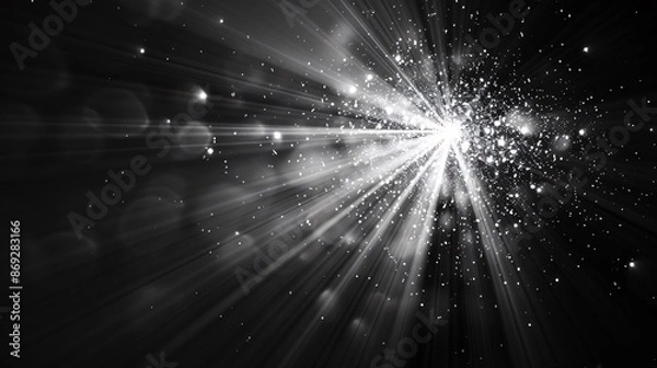 Obraz Black Background with Light Flare Effect