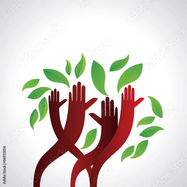 Obraz creative green care concept with hand