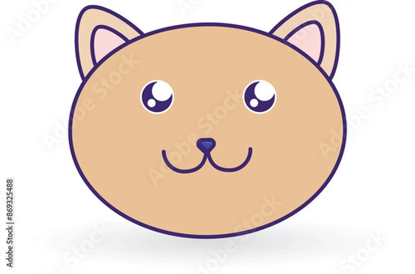 Fototapeta Cute cat icon