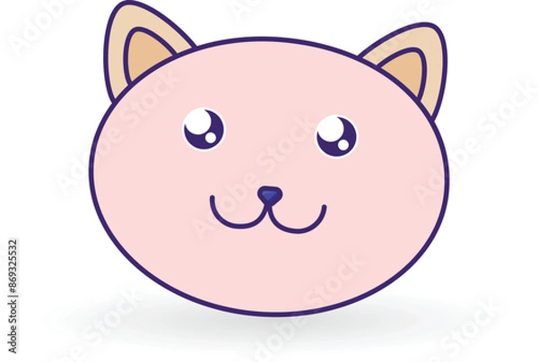 Fototapeta Cute cat icon