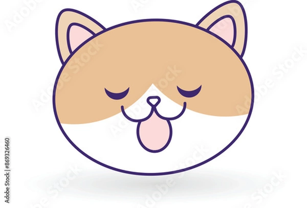 Fototapeta Cute cat icon