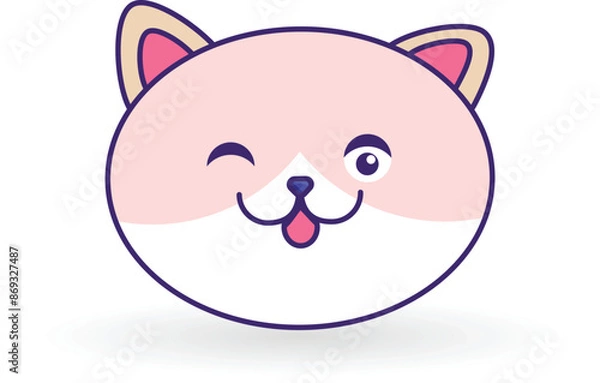 Fototapeta Cute cat icon