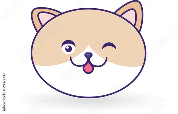 Fototapeta Cute cat icon