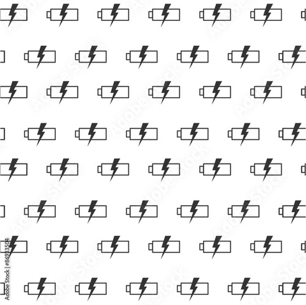 Fototapeta battery,seamless pattern