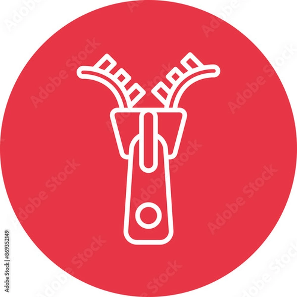 Fototapeta Zipper line circle icon