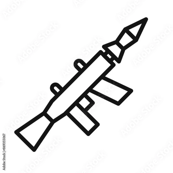 Obraz bazooka icon mark in filled style